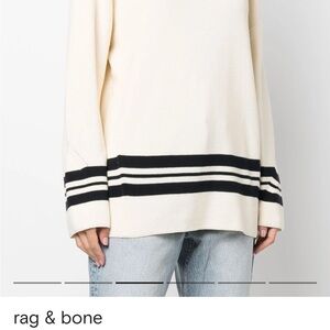 Rag & Bone Women's Sweater in Cream with Black Stripes